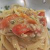 Spaghetto alici fresche, pomodorini e pecorino